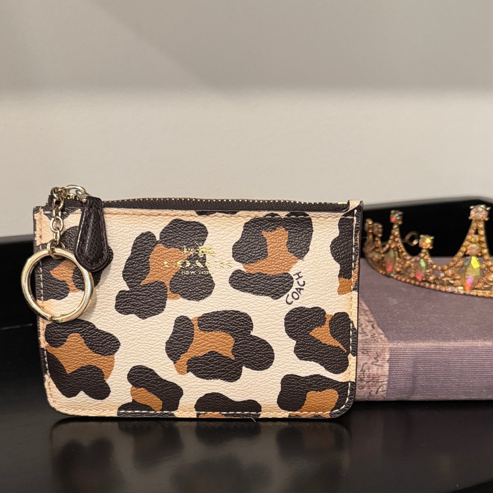 Coach Vintage Ocelot - Animal Print Card & Key Holder